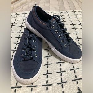 Kids Sperry Navy Blue Canvas sz 1M